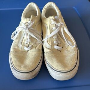 White and cream colored Vans.  Excellent condition.  Never worn.  NWOT